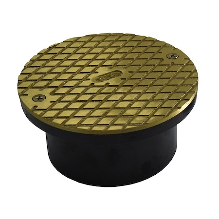 Jones Stephens 4in. ABS General Purpose Cleanout with 6in. Polished Brass Cover C60141